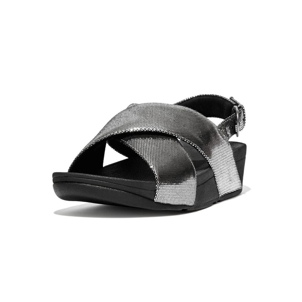 FitFlop Lulu Metallic Slingback Sandals Size 8 Women's Comfort Wedge Shoes